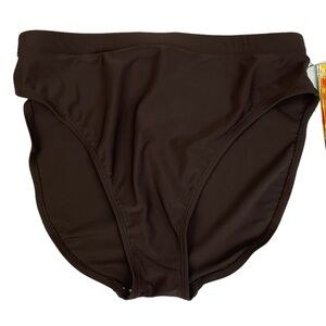 Christina High Waisted Bikini Bottom NWT Chocolate Brown Size Small Petite